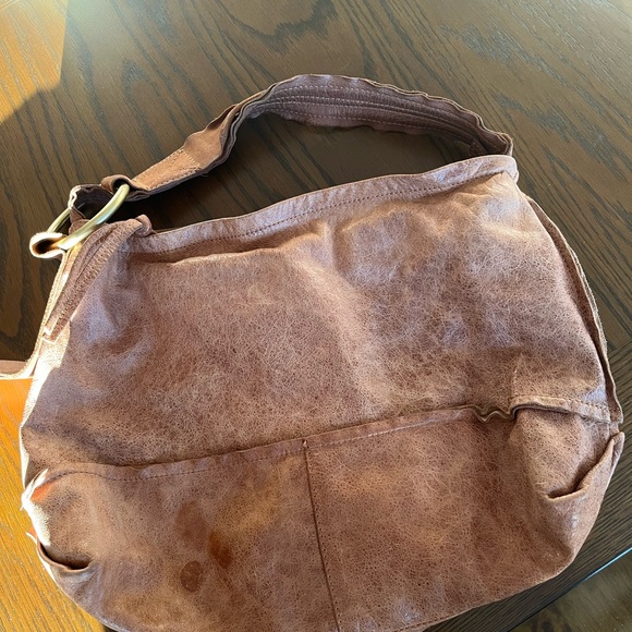 Brown Hobo Bag Soft Distressed Italian Leather - Picture 9 of 9